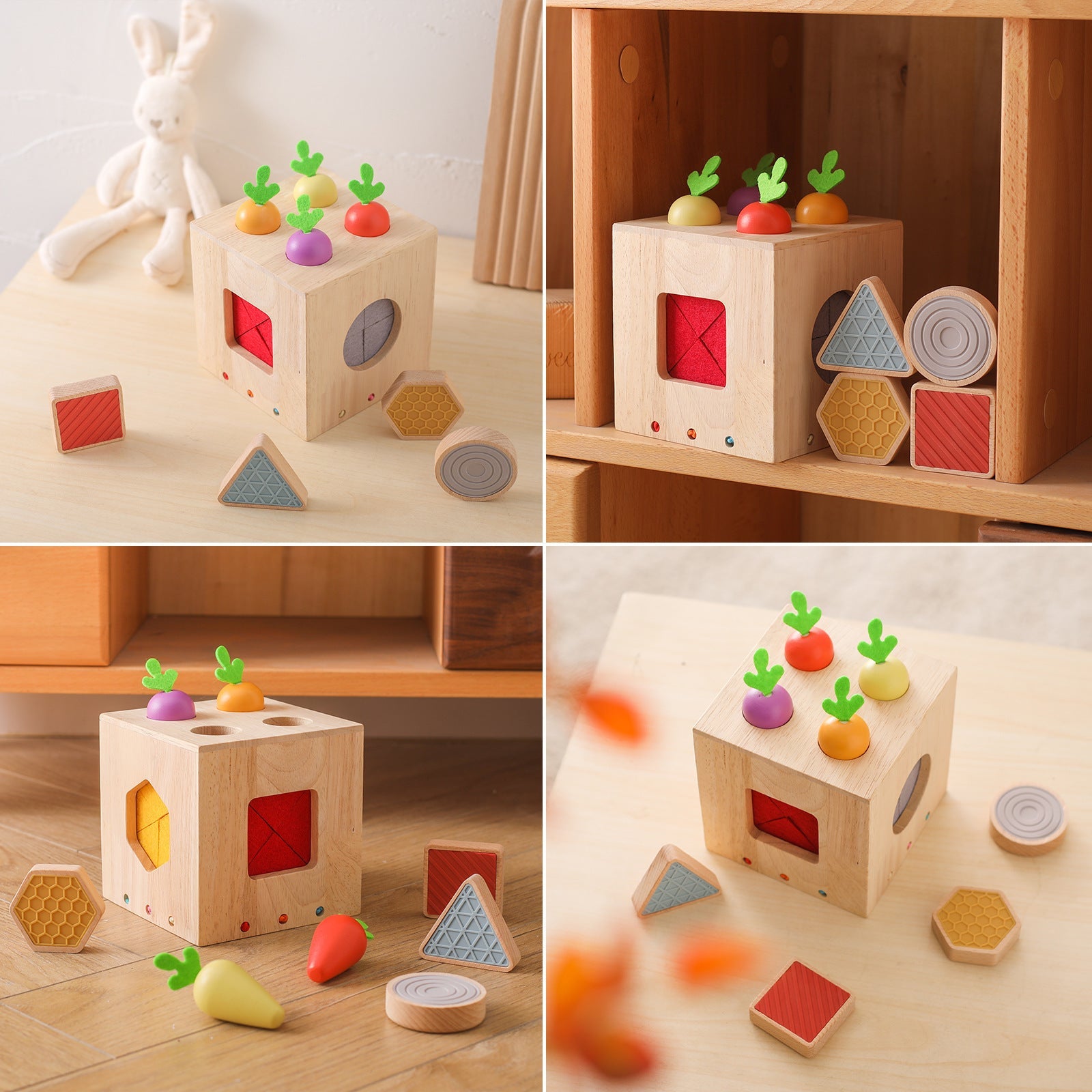 Wooden Geometric Cast Shape Early Childhood Education For Baby Educational Toys - Little Tings